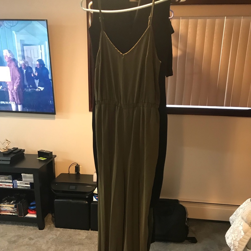 Green romper with leg slits!